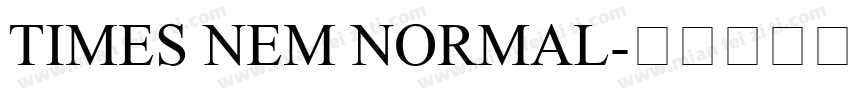 TIMES NEM NORMAL字体转换